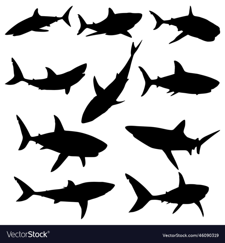 Free: shark silhouettes set 