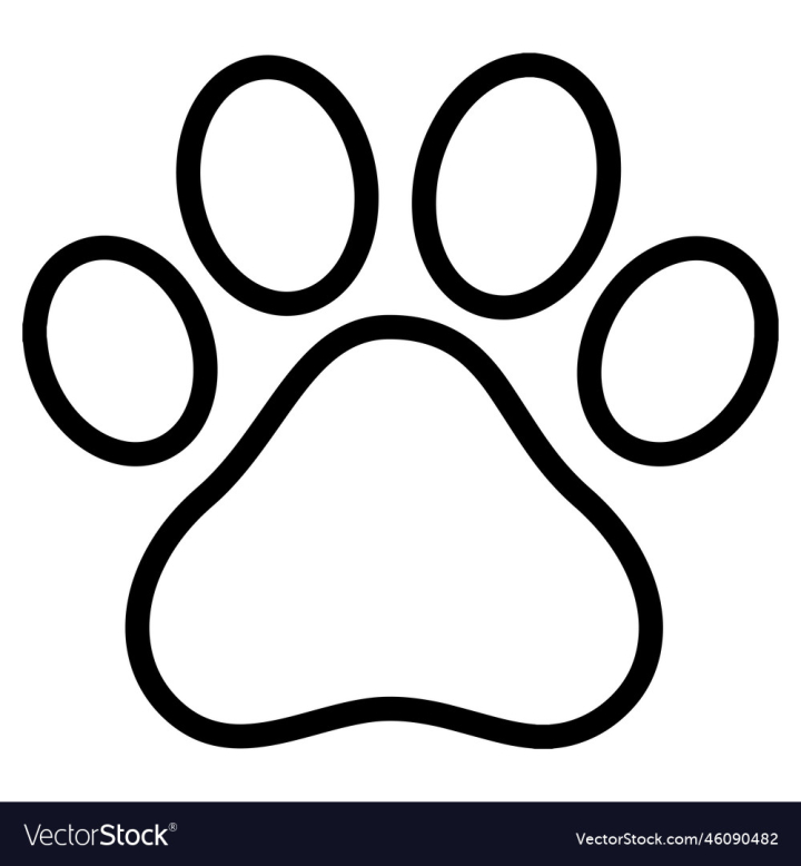 Vector Animal Paw Print Stamp Cat Stock Vector (Royalty Free