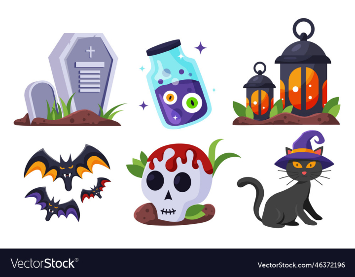 vectorstock,Halloween,Element,Set,Icons,Bat,Cat,Skull,Holiday,Tombstone,Lantern,Design,Party,Cartoon,Scary,Haunted,Ghost,Witch,Grave,Cultural,Fantasy,Monster,Spooky,Creature,Creepy,Horror,Evil,Illustration,Tree,Background,Fun,Tradition,Celebration,Cute,Decoration,Mystery,Trick,Treat,Beast,Fear,Devil,Strange,Graphic