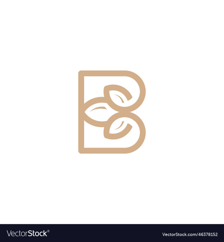 B letter logo lettermark monogram - typeface type Vector Image