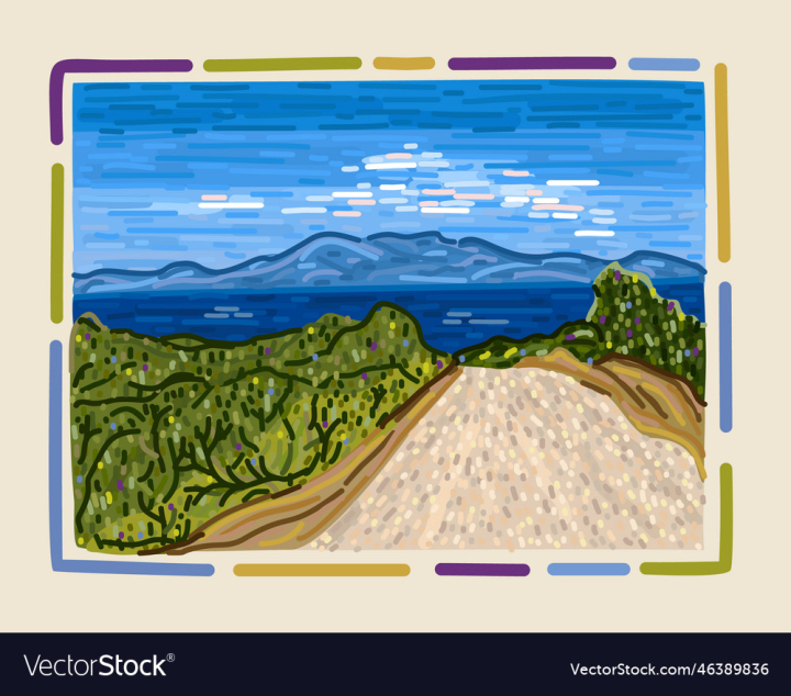 vectorstock,Landscape,Simple,Frame,Background,Road,Sea,Isolated,Pointillism,Vector,Beach,Travel,Summer,Blue,Nature,Sky,Day,Beauty,Natural,Bright,Season,Water,Ocean,Mountain,Village,Wave,South,Hill,Banner,Outdoor,Scenic,Tourism,Mediterranean,Bay,View,Relax,Weather,Wild,Exotic,Resort,Deep,Lake,Recreation,Backdrop,Colorful,Horizon,Aqua,Clouds,Tourist,Atlantic,Clear,Tranquility,Coastline,Panoramic,Art