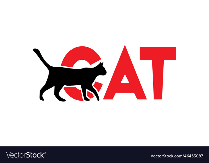 Vector Simple Isolated Cat Icon Stock Illustration - Download