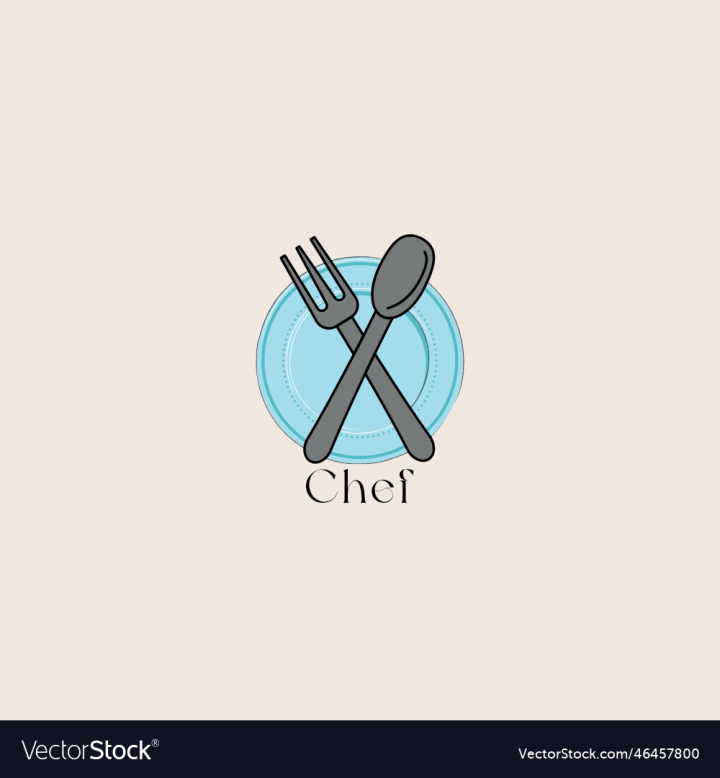 vectorstock,Logo,Icon,Plate,Fork,Chef,Food,Kitchen,Menu,Restaurant,Spoon,Vector,Illustration,Cooking,Baking
