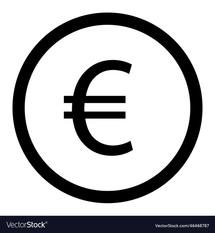 1 euro symbol Royalty Free Vector Image - VectorStock