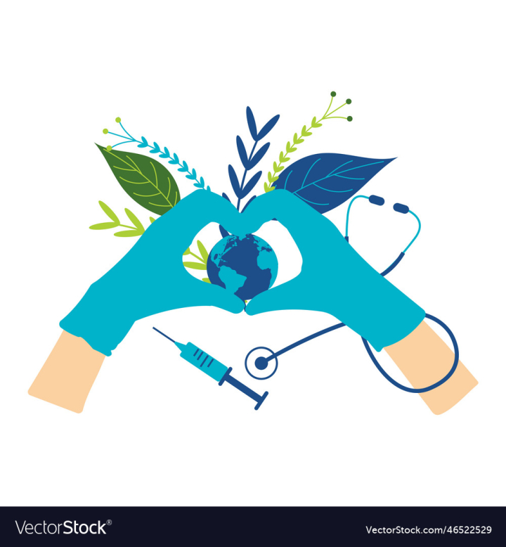 vectorstock,Health,Medical,Stethoscope,Nature,Flat,Fitness,Healthcare,Doctor,Treatment,Injection,Day,Doctors,Earth,Wellness,Clinic,Illustration,Insurance