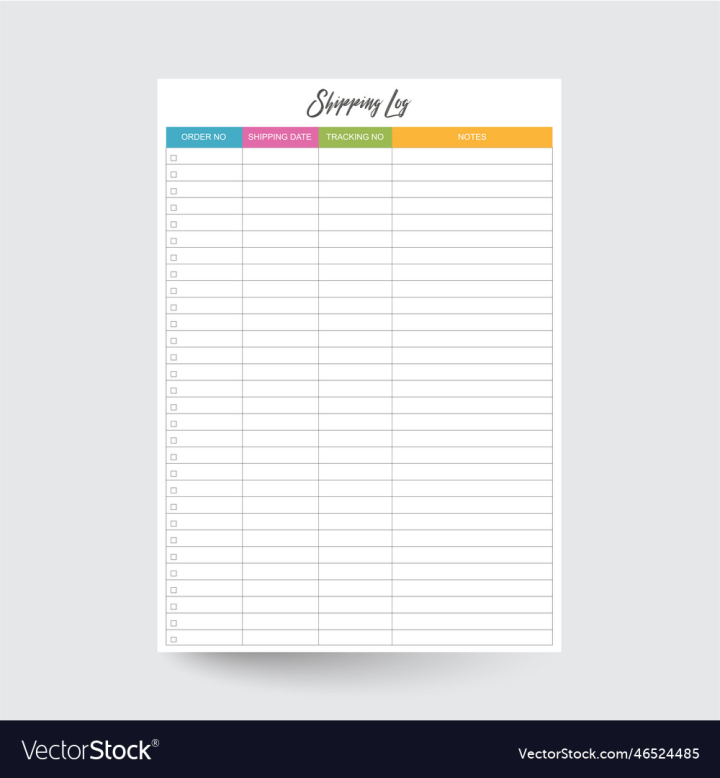 vectorstock,Paper,Business,Notebook,Document,Shipping,List,Design,Office,Book,Blank,Sheet,Lined,Notepad