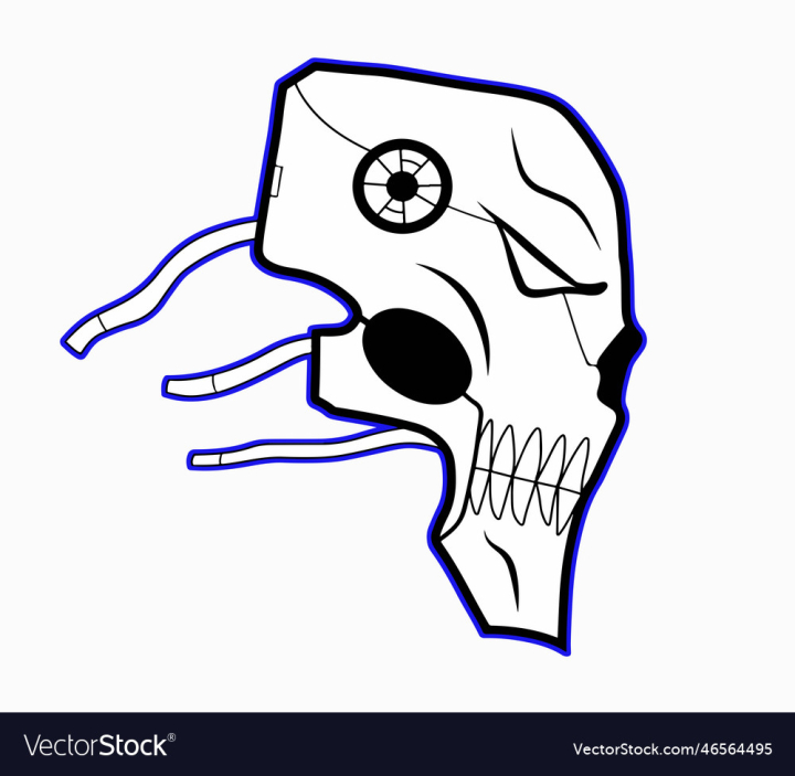 vectorstock,Skull,Icon,Emblem,Logo,Cool,Halloween,Tecno,Doodle,Mechanic,Illustration
