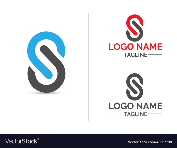 S letter monogram logo design modern icon Vector Image