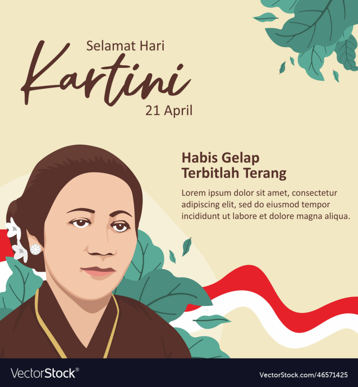 vectorstock,Kartini,Day,Design,Poster,Hero,Celebrate,Women,Celebrating,April,Indonesia,Javanese,Kebaya,Illustration