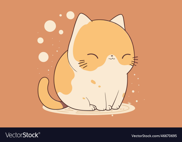 Fatest Cat Obese Animals Cartoon Anime Style  Cat  Sticker  TeePublic