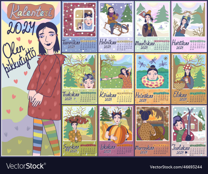 Free calendar 2024 finnish language colorful monthly nohat.cc