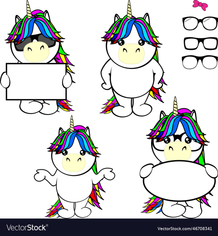 vectorstock,Cartoon,Unicorn,Chibi,Kid,Billboard,Glasses,Vector,Happy,Pose,Standing,Child,Sweet,Pack,Cute,Sunglasses,Children,Set,Isolated,Kawaii,Illustration,Copy,Space,Boy,Girl,Animal,Character,Young,Collection,Holding,Mammal,Caricature,Clip Art