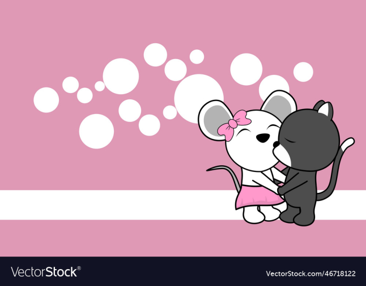 vectorstock,Valentine,Love,Cat,Mouse,Couple,Kissing,Child,Vector,Background,Design,Cartoon,Animal,Sweet,Card,Holiday,Invitation,Greeting,Childhood,Chibi,Illustration,Boy,Girl,Kids,Character,Cute,Little,Adorable