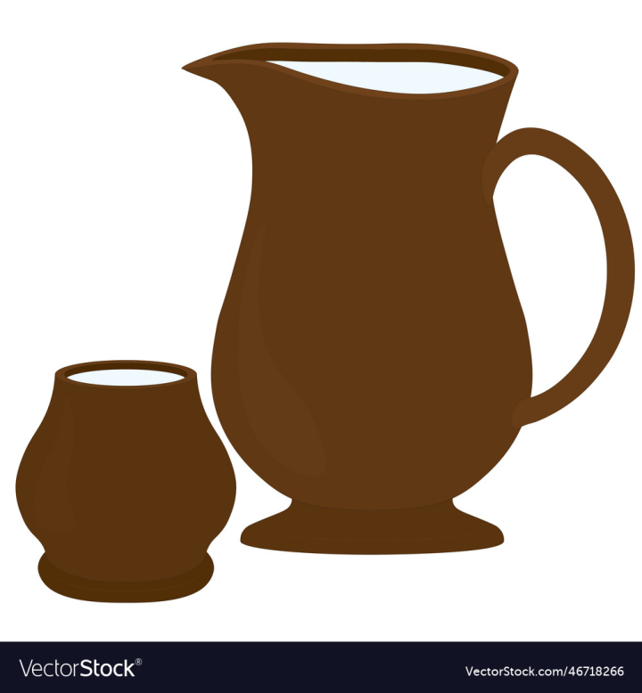 vectorstock,Clay,Mug,Jug,Drink,Cup,Pot,Ceramics,Earthenware,Pottery,Vector,Illustration,Milk,Beverage,Pitcher