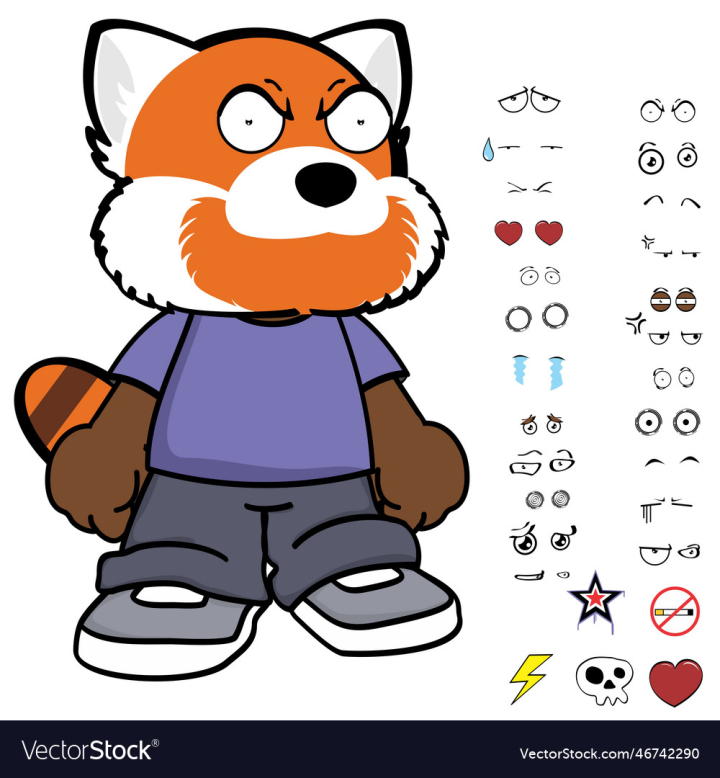 vectorstock,Cartoon,Clothing,Red,Panda,Character,Grumpy,Animal,Pack,Expressions,Vector,Boy,Design,Child,Collection,Set,Isolated,Chubby,Chibi,Comic,Happy,Pet,Sad,Cute,Angry,Funny,Ashamed,Inlove,Illustration