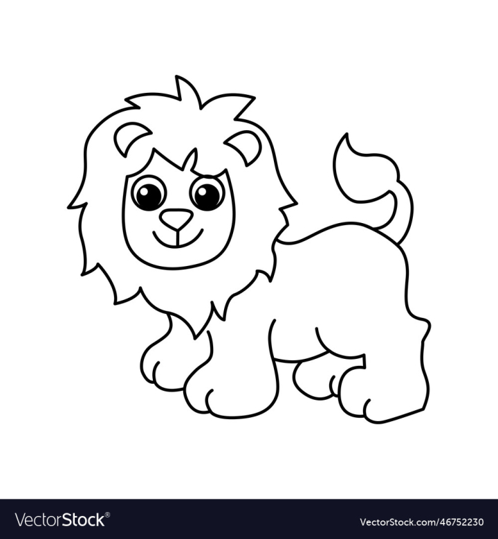 Lion Coloring Page for Kids Gráfico por tinmograph · Creative Fabrica-saigonsouth.com.vn