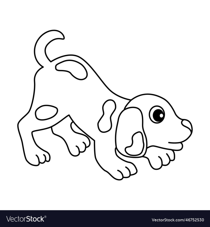 cute dog outline