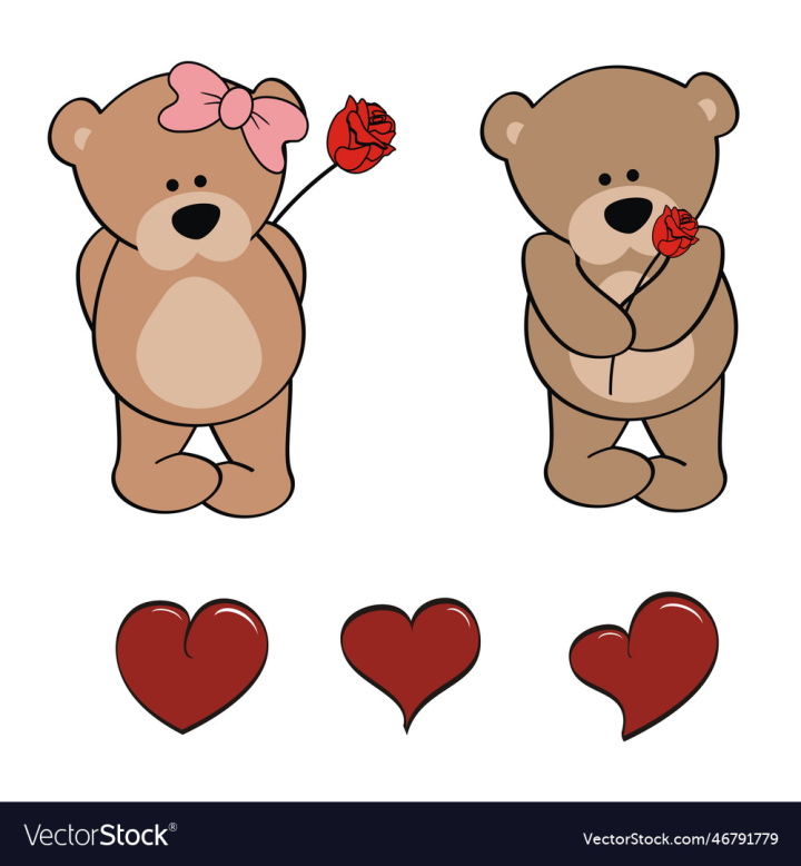 vectorstock,Cartoon,Valentine,Bear,Teddy,Pack,Rose,Love,Girl,Child,Baby,Sweet,Cute,Heart,Set,Vector,Clipart,Boy,Happy,Collection,Isolated,Chubby,Ashamed,Chibi,Red