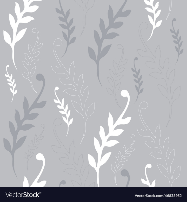 vectorstock,Leaves,Classic,Seamless,Patterns,Background,Texture,Grey