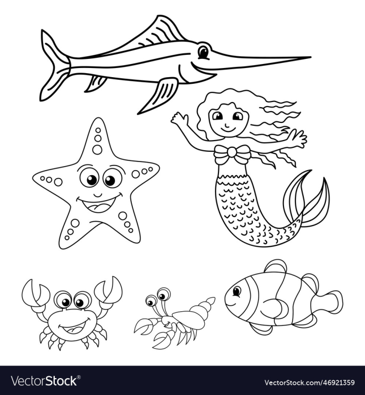 vectorstock,Cartoon,Page,Cute,Fish,Sea,Set,Coloring,Element,Vector,Illustration,Comic,Happy,White,Design,Drawing,Outline,Nature,Animal,Kids,Book,Ocean,Smile,Funny,Children,Collection,Shell,Underwater,Aquarium,Aquatic,Octopus,Coral,Clipart,Black,Game,Bubble,Beach,Group,Eyes,Doodle,Character,Education,Creature,Humor,Isolated,Dolphin,Fin,Application,Graphic,Clip,Art