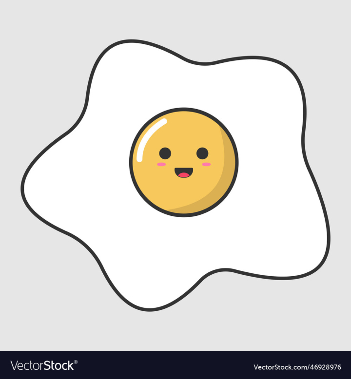 vectorstock,Fried,Egg,Food,Vegetarian,Yolk,Raw,White,Natural,Fresh,Breakfast,Healthy,Organic,Icon,Cooked,Graphic,Kitchen
