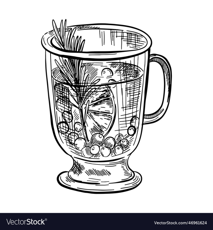 Jar And Glass Of Ice Tea With Lemon Stock Illustration - Download