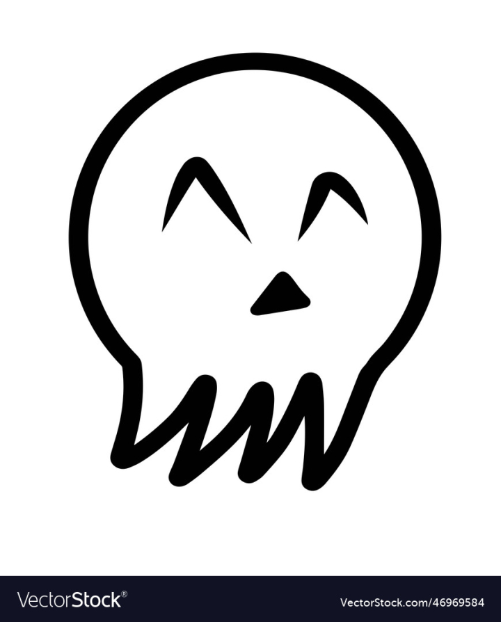 vectorstock,Skull,Logo,Icon,Horror,Emblem,Kid,Cartoon,Doodle,Ghost
