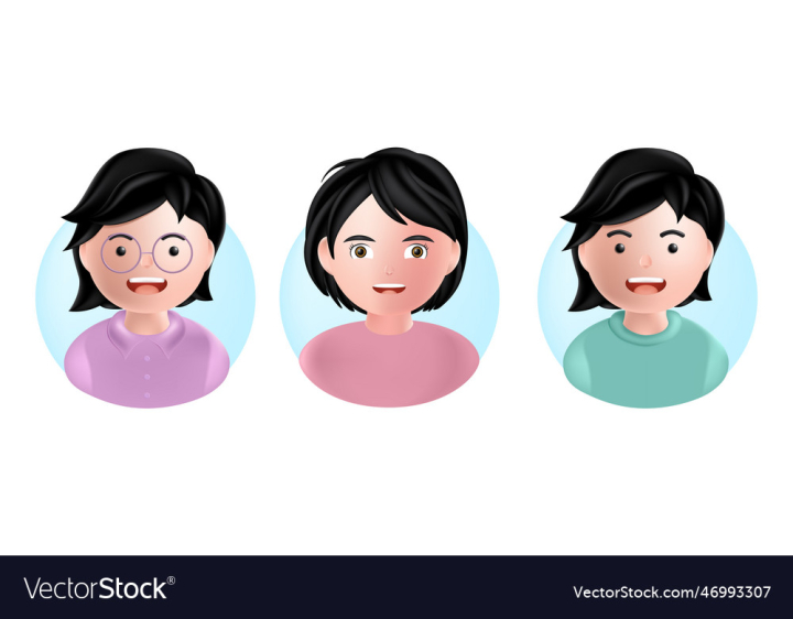 Portrait funny guy cartoon young people profile Vector Image