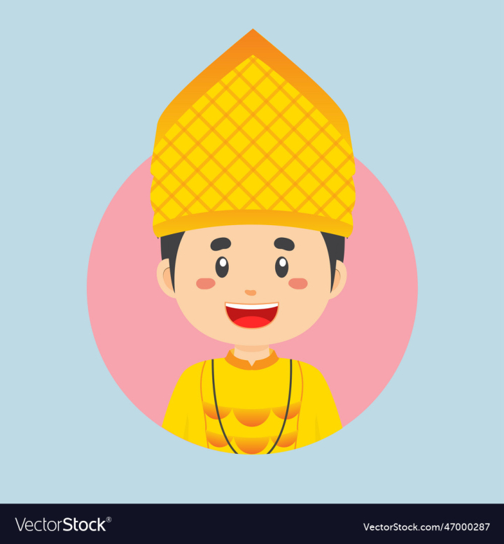 vectorstock,Sulawesi,Central,Character,Avatar,Person,People,Fashion,Girl,Happy,Hat,Style,Oriental,Holiday,Head,Greeting,Indonesia,Traditional,Hairstyle,Headdress,Dress,Boy,Cartoon,Asian,Female,Child,Country,Clothes,Couple,Culture,Cute,Ethnic,Costume,Children,Accessories