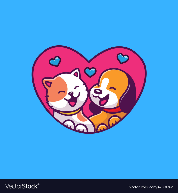 cute cats couple isolated icon vector illustration design icon