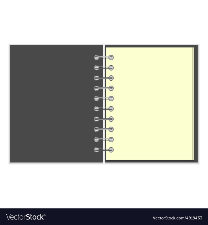 Notebook empty sketchbook blank page notepad Vector Image