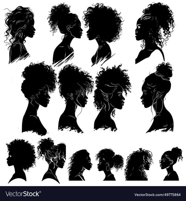 vectorstock,Woman,Black,African,American,Elegant,Silhouette,Curly,Hair,Natural,Beauty,Texture,Afro,Hairstyle,Look,Beautiful,Curls,Ethnic,Diversity,Pride