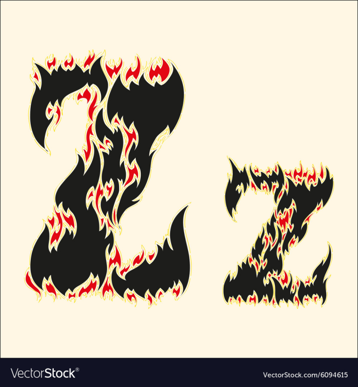 Free: Fiery font Letter Z on white vector image - nohat.cc