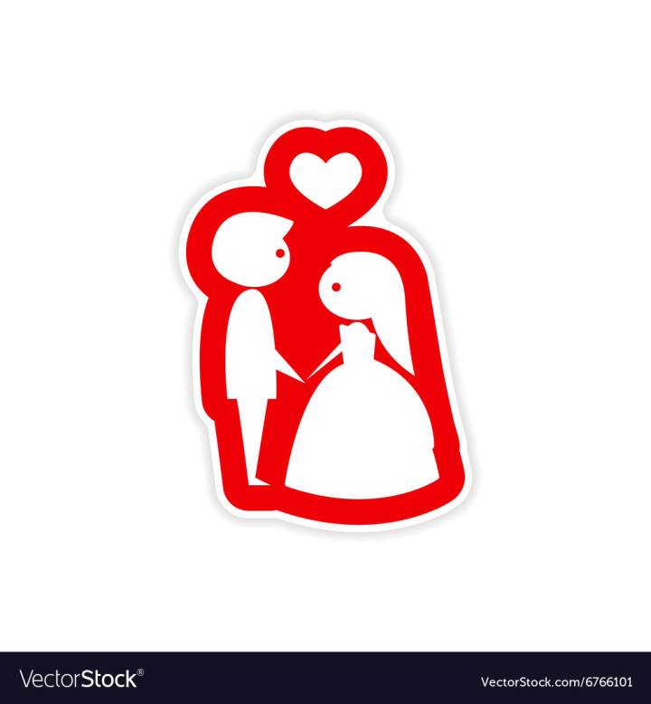 Wedding stickers Royalty Free Vector Image - VectorStock