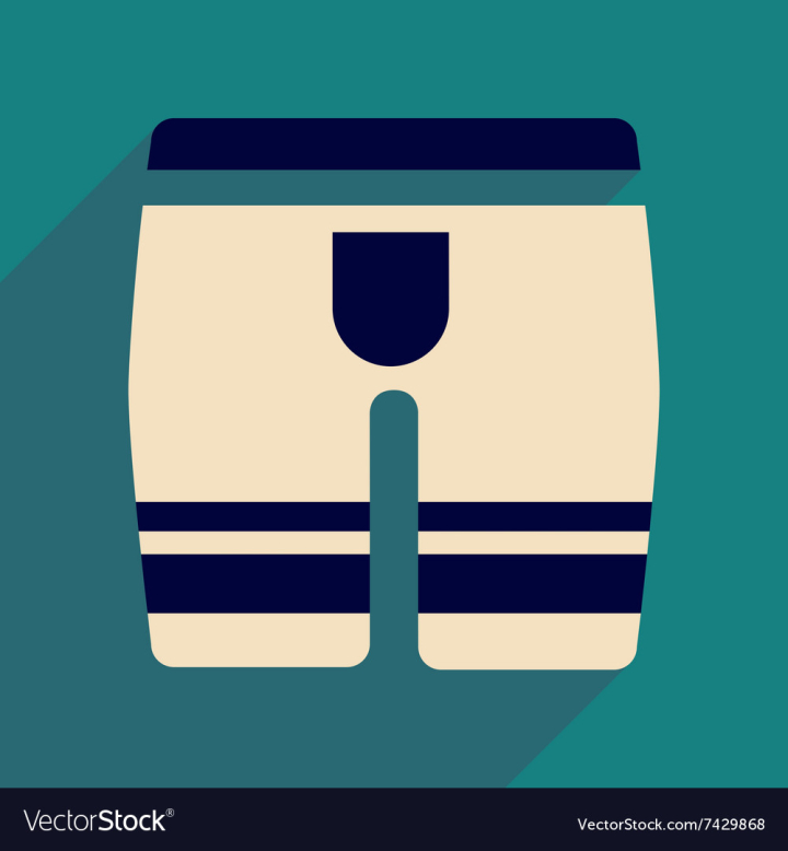 Free: Flat icon with long shadow men underwear vector image 