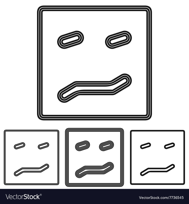 icon,face,expression,logo,disgust,black,confusion,ambiguous,nausea,apprehension,fear,confused,apprehensive,insecure,feeling,behavior,rectangle,emoticon,emotion,head,mouth,square,character,eyes,ambiguousness