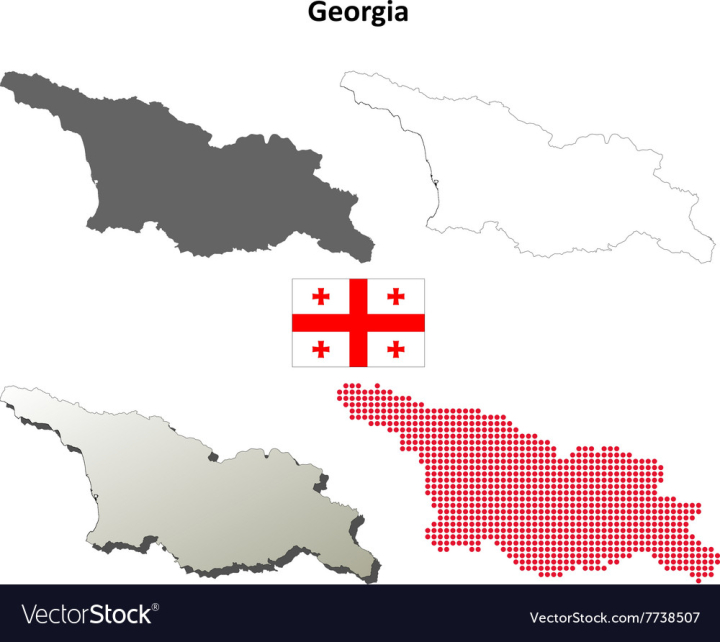 map,country,tbilisi,georgian,outline,georgia,flag,caucasus,border,detailed,blank,territory,boundary,contour,cartography,coastline