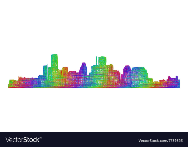 Houston City Skyline Silhouette Houston City Skyline Outline 