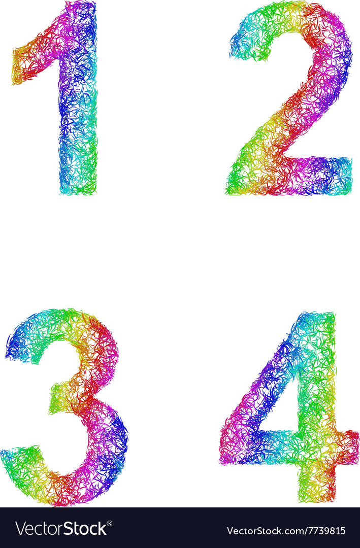 number,font,rainbow,1,3,sketch,set,2,4,alphabet,colorful,text,writing,drawing,character,concept,typography,graffiti,multicolor,draw,sign,lines,icon,style
