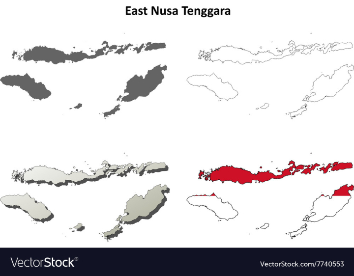 tenggara,nusa,map,east,outline,vector,blank,indonesia,boundary,state,travel,territory,isolated,coast,shore,kupang,contour,indonesian,region,province,detailed