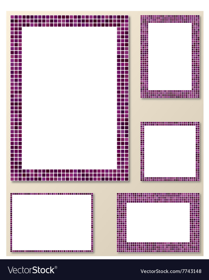mosaic,purple,border,page,frame,scrapbook,layout,set,pixel,rectangle,margin,tiled,tiles,square,tone,corner,ceramic,shade,card,abstract,cover,design