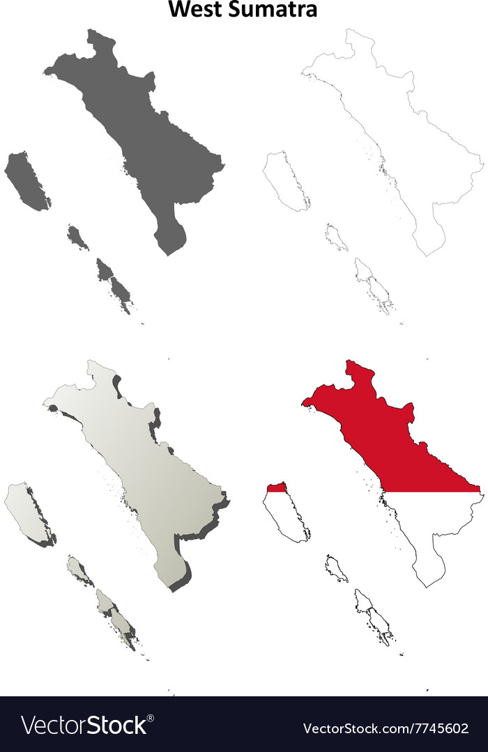 sumatra,west,map,indonesia,vector,padang,outline,blank,boundary,state,travel,isolated,coast,shore,detailed,territory,contour,indonesian,region,province