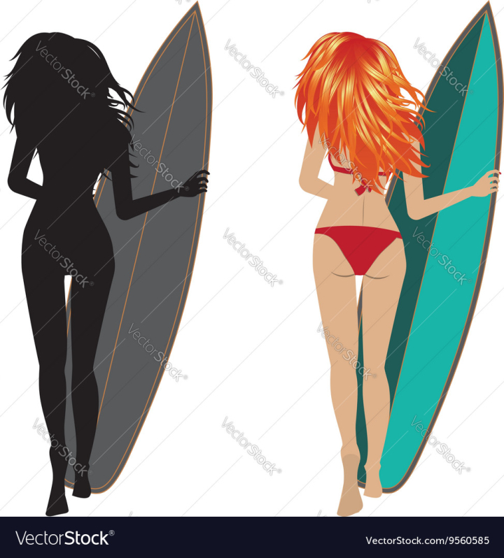 surfer,girl,surf,silhouette,woman,back,surfboard,view,hair,swimsuit,recreation,girl2,beach,bikini,female,sea,character,summer,sign,water,modern,person,youth,icon,lady
