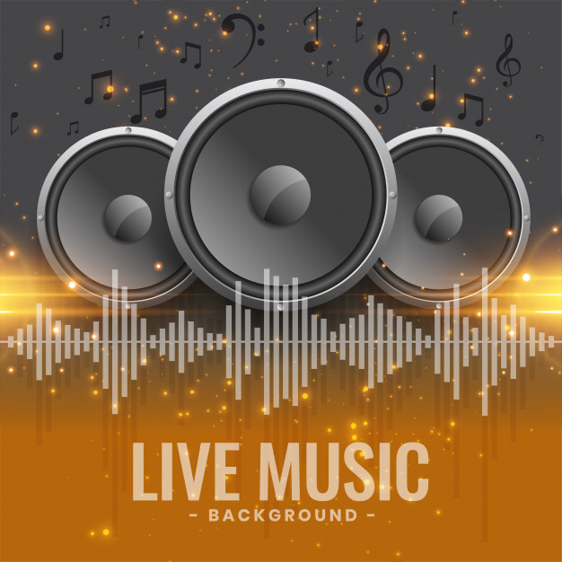 Free: Live music concert banner with speakers Free Vector 