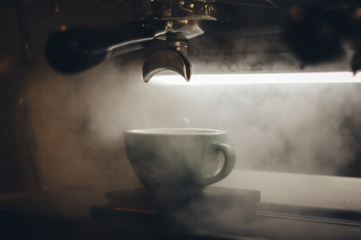 blur,close-up,coffee,coffee machine,coffee maker,coffee mug,cup,cup of coffee,dark,delicious,drink,espresso,fog,food,hot,kitchenware,mug,room,steam,still life
