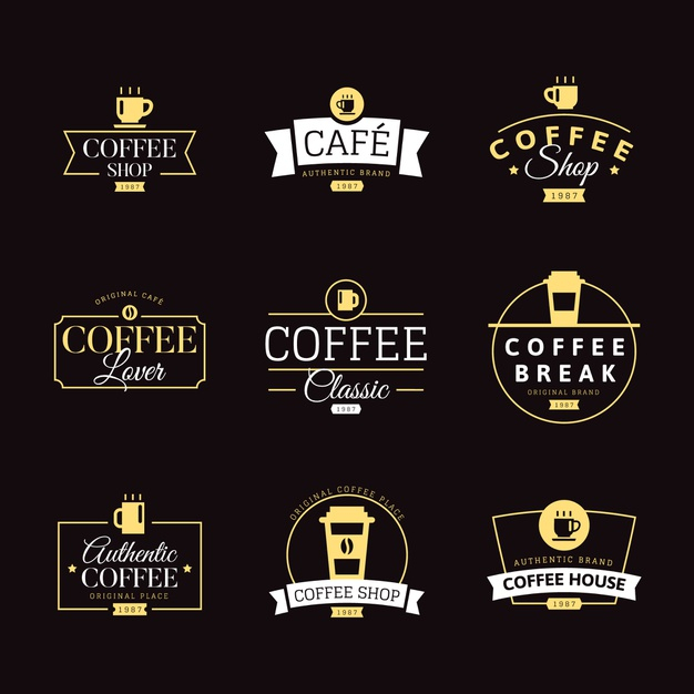 Free: Coffee shop retro logo collection Free Vector - nohat.cc