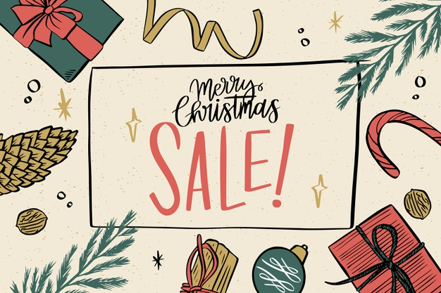 Free Vector  Assortment of hand-drawn christmas gifts