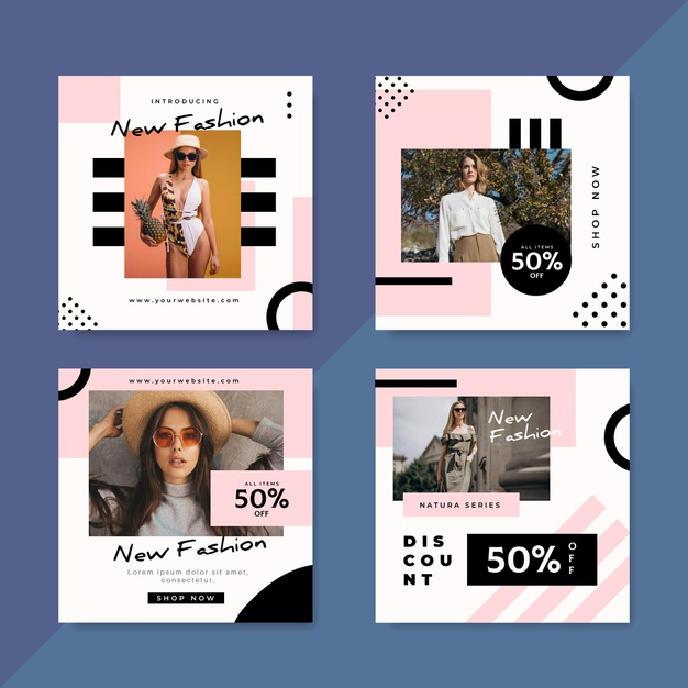 Free: Fashion sale instagram posts with photo set Free Vector - nohat.cc