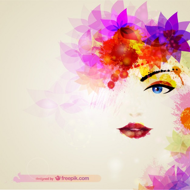 Free Floral Girl vector Graphics - Free Vector Site