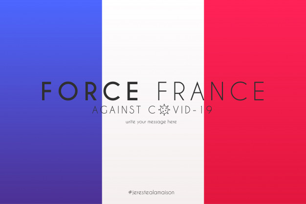 Free: French flag with support message against covid-19 Free Vector ...